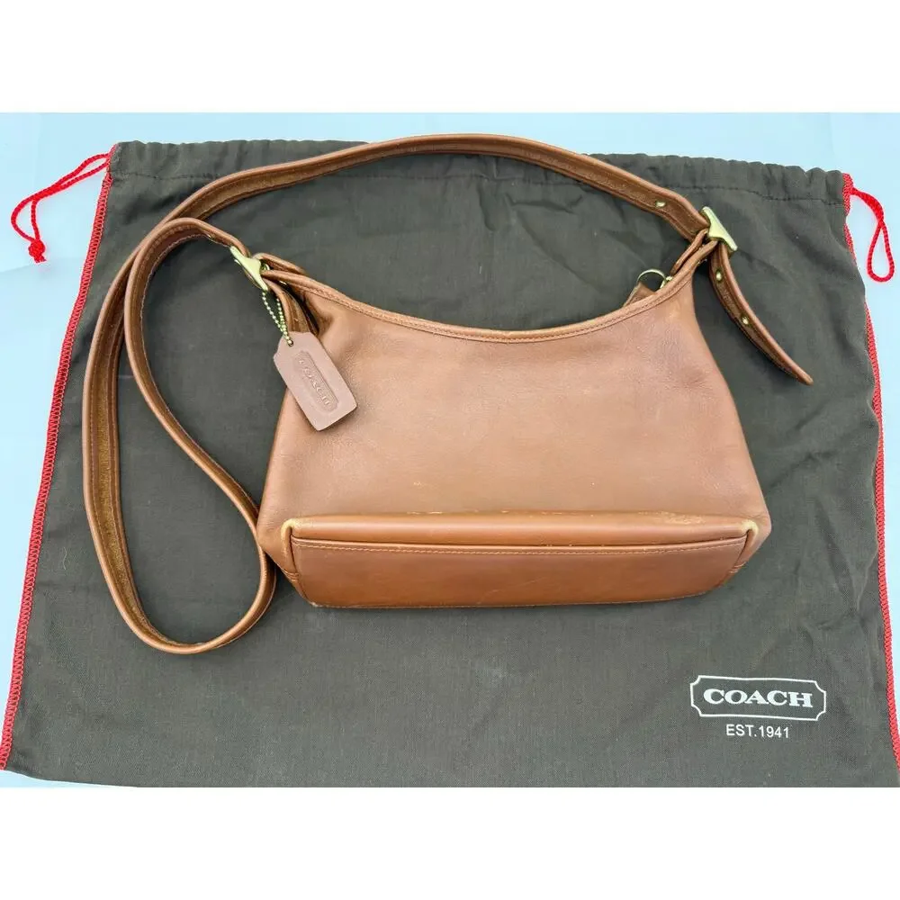 Coach Soho Brown Leather Shoulder Bag Vintage Y2K Full Grain Leather Buckle